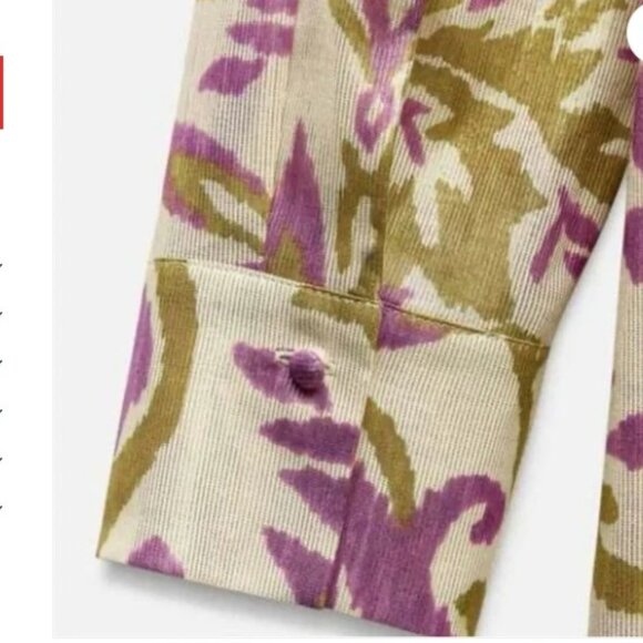 🧥Zara NWT Beige Print Jacket, L - Picture 4 of 5